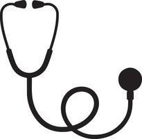 Silhouette of a stethoscope design vector