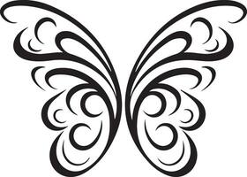A image of a conceptual butterfly wing design vector