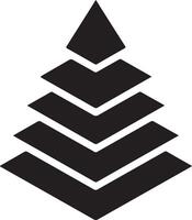 An abstract logo of a tower vector