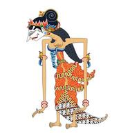 Wayang puppet, dewi shinta image illustration, Traditional javanese performance art. vector