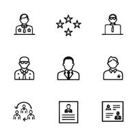 Set of line icons of file format illustration vector