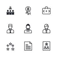 A set of icon of profile illustration vector