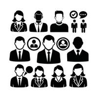 flat illustration in black color design vector