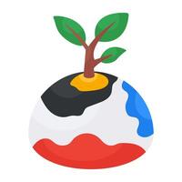 A unique design icon of global ecology vector