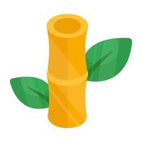 An icon design of bamboo sticks vector