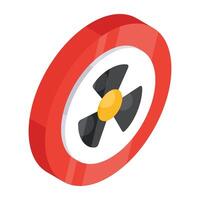 Trendy design of radioactive sign vector