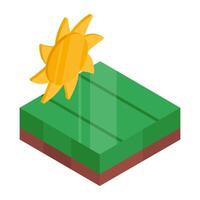 An icon design of sun vector