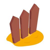 An editable design icon of fence vector