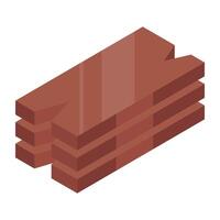 A unique design icon of wood planks vector