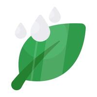 A flat isometric design icon of water drops vector