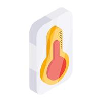 An editable design icon of digital thermometer vector