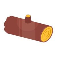 Unique design icon of wood log vector
