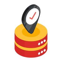 An icon design of server location vector