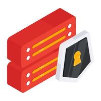 Perfect design icon of server security vector