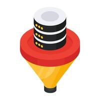 A beautiful design icon of data funnel vector