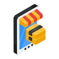 Perfect design icon of mobile parcel vector