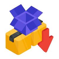 An icon design of packing vector