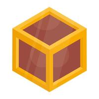 An editable design icon of parcel vector