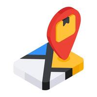 Creative design icon of parcel location vector