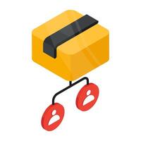 An icon design of logistic network vector