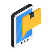 Perfect design icon of mobile parcel vector