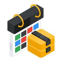 Perfect design icon of parcel schedule vector