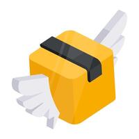 An editable design icon of fast delivery vector