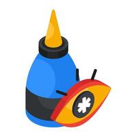 An icon design of eye dropper vector