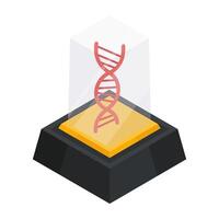 DNa icon in flat isometric design vector