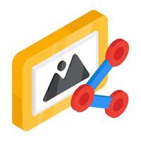 Modern design icon of share photo vector
