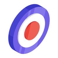 Conceptual flat design icon of stop button vector