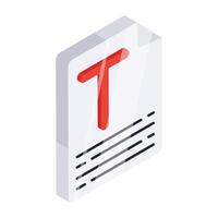 Editable design icon of text file vector