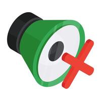 Creative design icon of mute vector