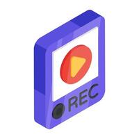 Perfect design icon of audio recording device vector