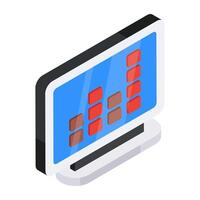 An editable design icon of online equalizer vector