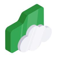 design of cloud folder vector