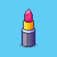 Pixel art Lipstick game asset design vector
