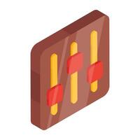 An editable design icon of equalizer vector
