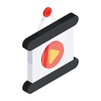 Unique design icon of play vector