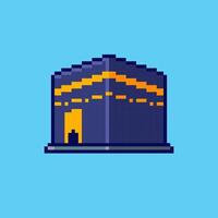Pixel art Kaaba game asset design vector