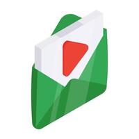 Conceptual flat design icon mail vector