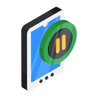 Modern design icon of pause vector