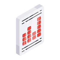 An editable design icon of equalizer file vector