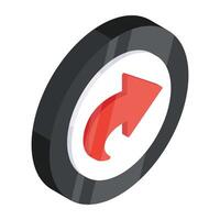 Modern style icon of forward arrow vector