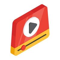Unique design icon of play vector