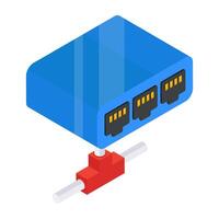 A creative design icon of network hub vector