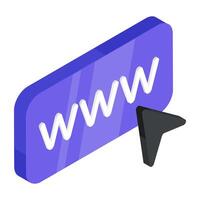 Flat isometric design icon of search box vector