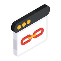 Web linkage icon, editable vector