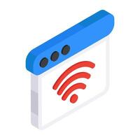 Modern design icon of wifi signals vector