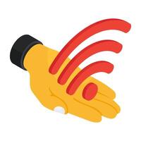Modern design icon of wifi signals vector